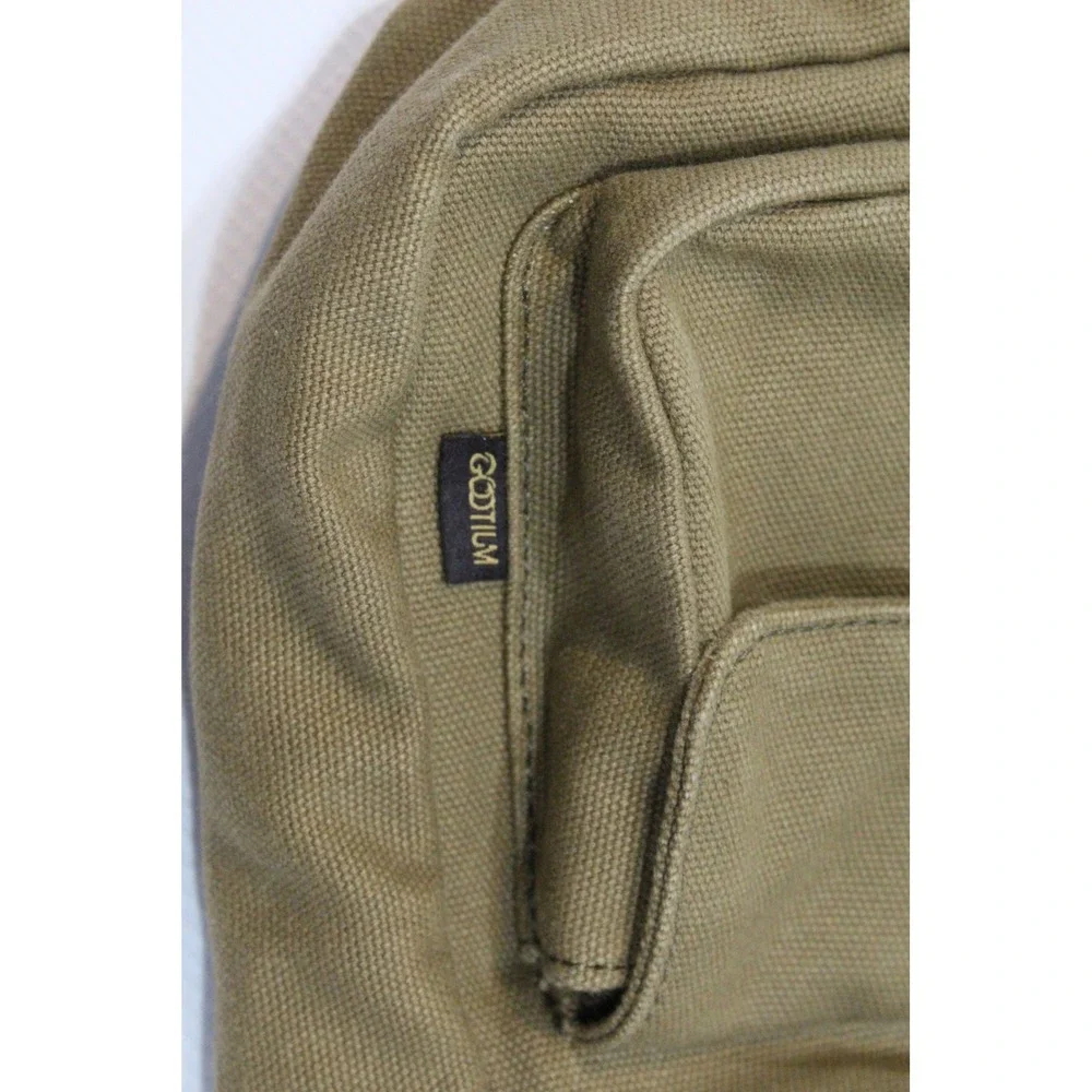Gootium Canvas Messenger Bag Khaki Brown Crossbody Field Satchel Shoulder Bag